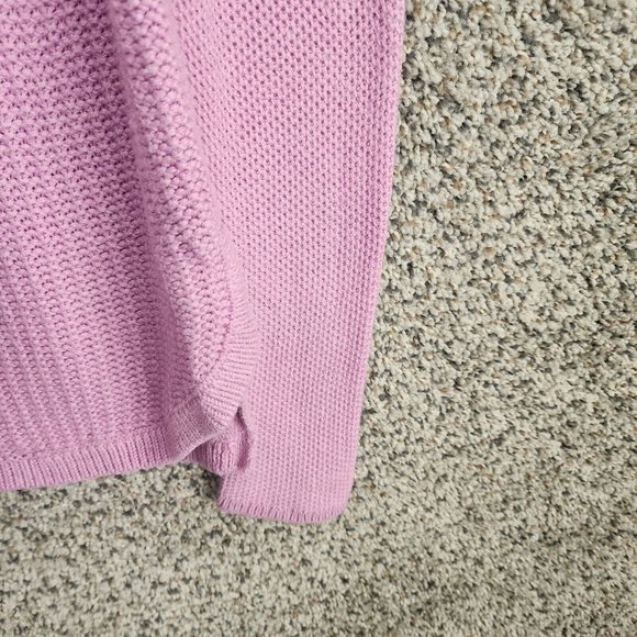 J Jill‎ Sweater Womens XS Purple Knit Crew Neck Pullover Oversized Casual Ladies - Picture 2 of 7